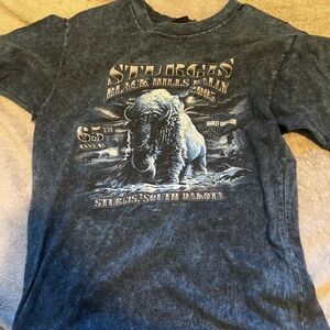 Large blue short sleek Harley Davidson shirt